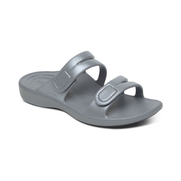 Aetrex Women's Janey Sport Water-Friendly Sandals Grey Sandals UK 4667-478